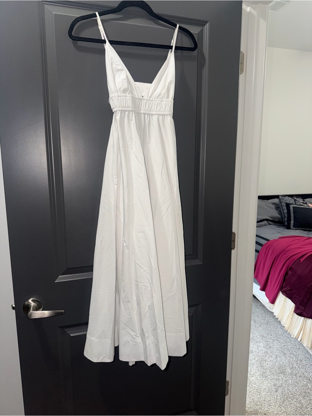 Wilfred White Spaghetti-Strap Maxi Dress